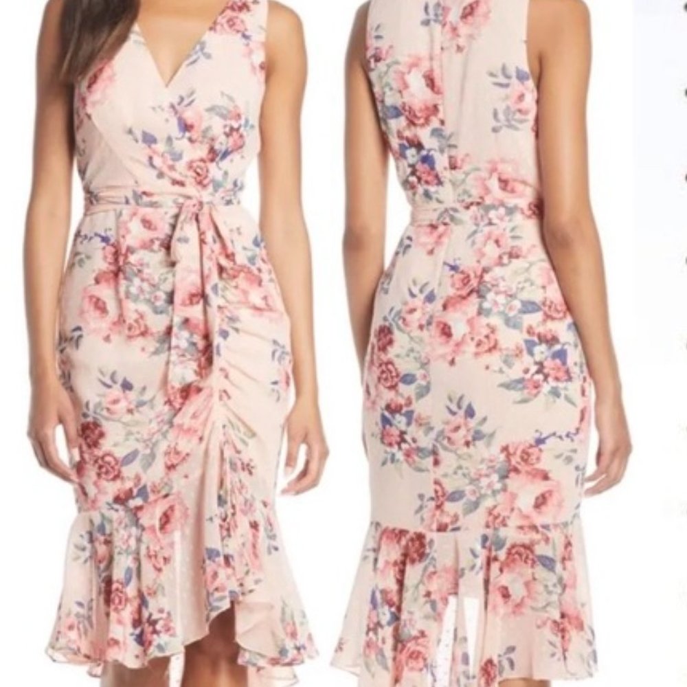 USED Eliza J- Best Dresses wedding guest! Flower filled Frock